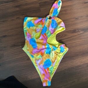 LA HEARTS by PacSun Tie Dye Full Piece Swimsuit